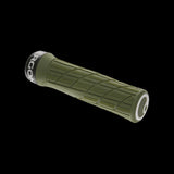 Ergon GE1 Evo bike grips with ergonomic design and durable rubber compound, suited for comfortable cycling.