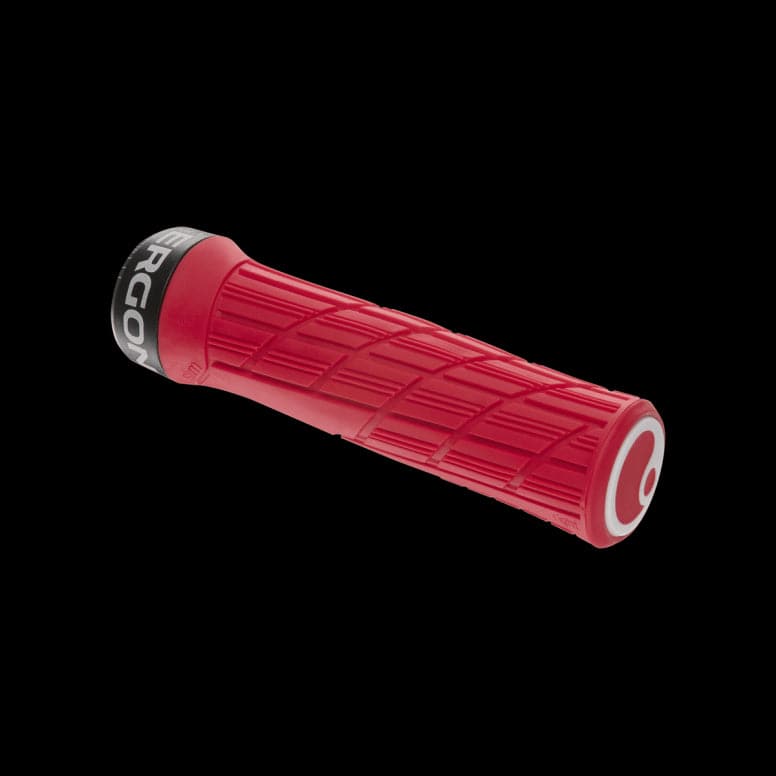 Ergon GE1 Evo bike grips with ergonomic design and durable rubber compound, suitable for cycling components.