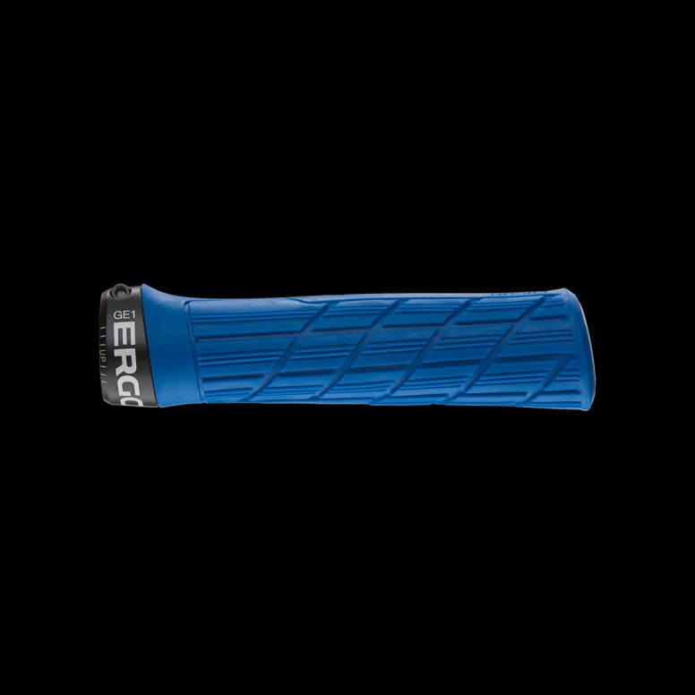 Ergon GE1 Evo bike grips with ergonomic design and durable rubber compound for comfortable cycling.