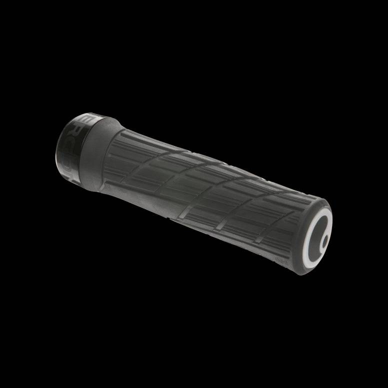 Ergon GE1 Evo Factory ergonomic grips for downhill MTB with wide riser handlebars, featuring a textured surface for grip and comfort.