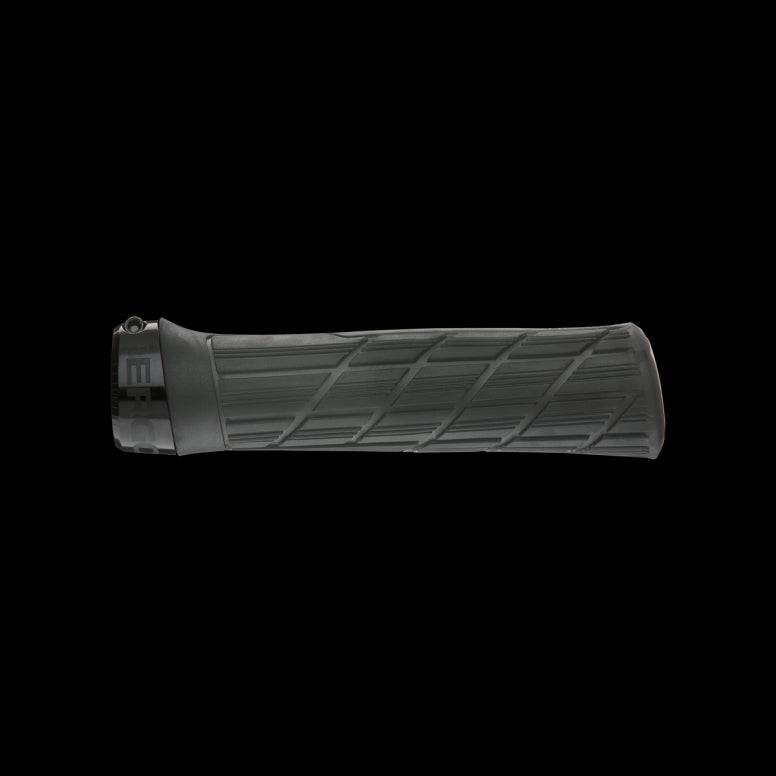 Ergon GE1 Evo Factory ergonomic downhill mountain bike grips with wide riser handlebars, designed for comfortable MTB handling.
