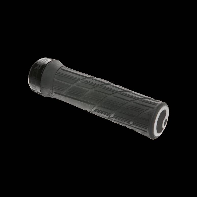Ergon GE1 Evo Factory ergonomic downhill MTB grips with wide riser handlebar design, featuring textured surface for improved grip.