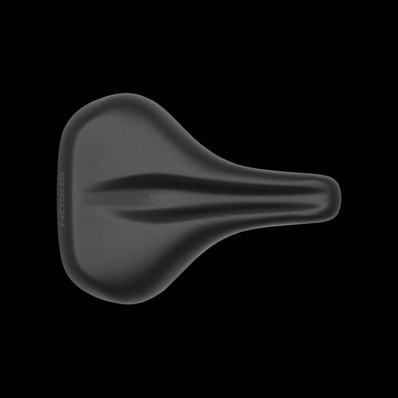 Ergon SC Core Prime men's ergonomic city bike saddle with streamlined design and comfortable padding for city cycling.