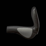 Ergon GP4 adjustable bike grips with four-finger bar ends for enhanced comfort and control on cycling handlebars.