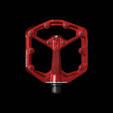 Crank Brothers Stamp 7 flat mountain bike pedal with adjustable pins and durable aluminum body for enhanced grip and control