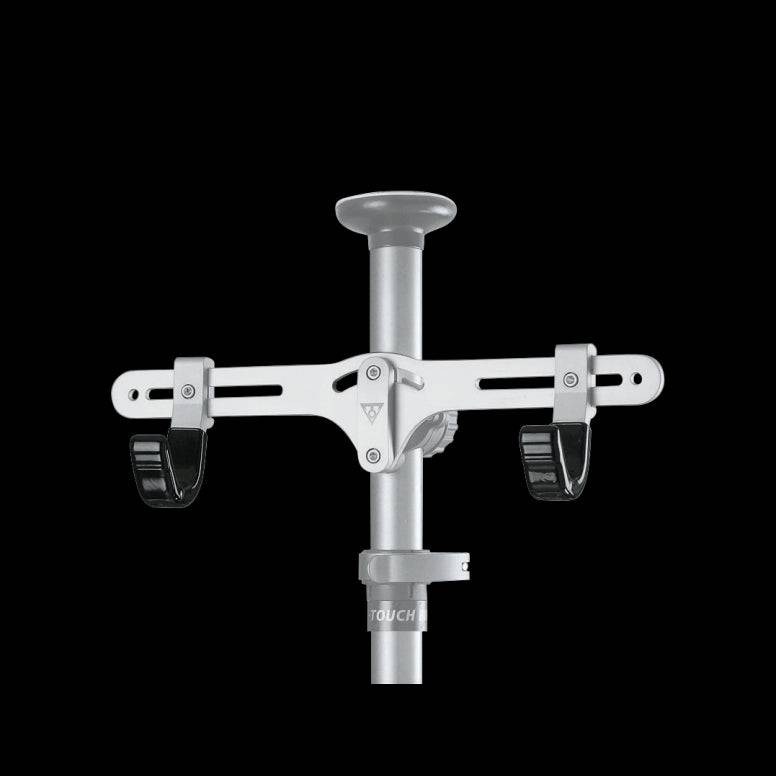 Topeak Dual Touch bike stand accessory with third hook for added stability and extra storage space.