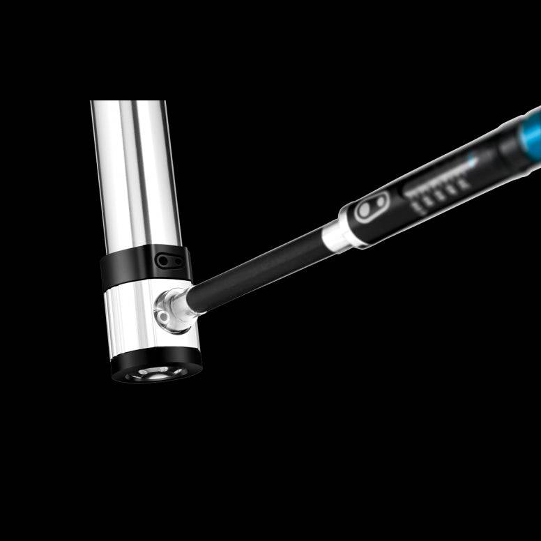 Crankbrothers Klic HV Silver mini bike pump with flexible hose for high-volume tires, compact accessories for cycling.