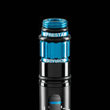 Crankbrothers Klic HV silver mini pump with flexible hose for high-volume bike tires, compact and portable cycling accessory.
