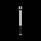 Crankbrothers Klic HV bike pump with gauge and CO2 inflator in silver aluminum, compact cycling accessories for tire inflation.