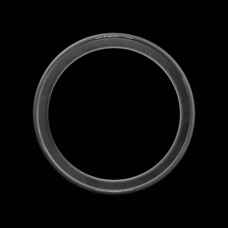 Pirelli P Zero Road tubetype tire with Evo Compound and TechBELT puncture protection, showing tread and sidewall details.