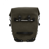 Brooks Scape waterproof pannier with Klick Fix attachment for bike racks, designed for durable, weatherproof cycling gear storage.