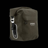 Brooks Scape waterproof pannier with Klick Fix® attachment for bike racks, designed for durable bike commuting accessories.