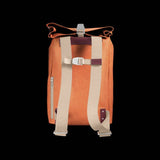 Brooks Pickwick roll-top backpack with laptop sleeve, ideal for urban cycling and commuting, featuring durable outdoor accessories design.