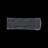 Ergon GA2 mountain bike grips with ergonomic design and carbon-friendly clamps, shown on a bike handlebar.