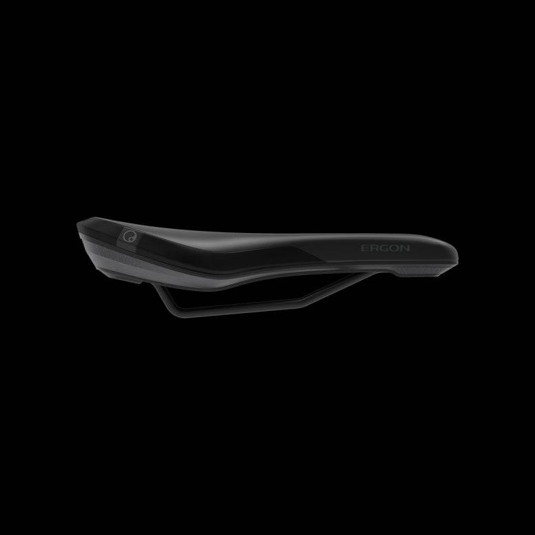 Ergon SMC Core men's mountain bike saddle with core technology for enhanced comfort, shown from a side angle.