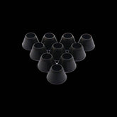 Set of 10 black Orange Seal round grommets for Versa Valve tubeless kits, durable rubber components for sealing and installation.
