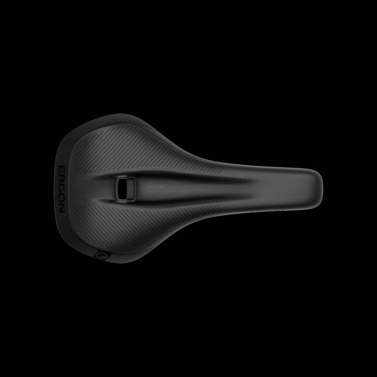 Ergon SM E-Mountain Pro men saddle for E-MTB riding, featuring ergonomic design and cushioned padding for comfort and performance.