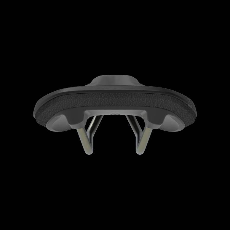 Ergon SR Allroad Core Pro saddle with 3D damping, designed for comfort and versatile cycling, shown on a bike seat.