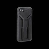 Topeak RideCase for iPhone SE/8/7 in black, shockproof bike mount case with QuickClick™ for secure attachment and protection.