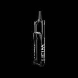 Cane Creek Helm MKII Coil mountain bike fork with adjustable travel 130-160mm, showing the coil suspension and sleek black design.
