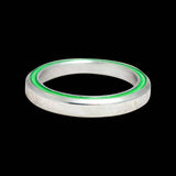 Silver Cane Creek 40 52mm Italian headset bearing with green accents for smooth steering in bicycle components.
