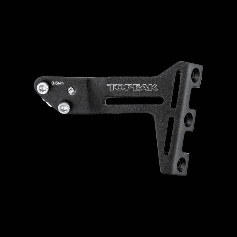 Topeak Tri-Backup Pro adjustable bottle cage mount for bike saddles and hydration storage, featuring secure attachment and versatile design.