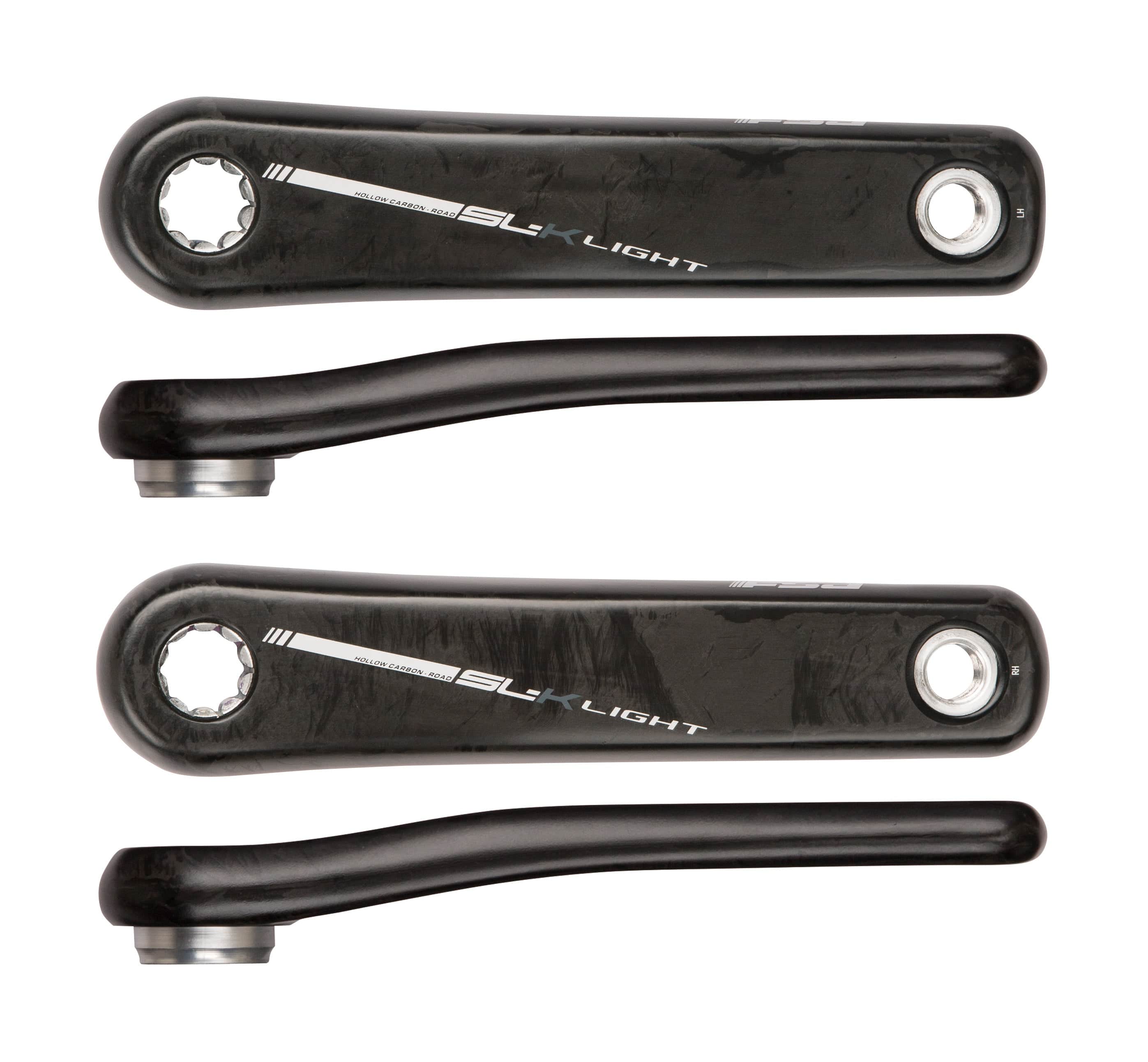 FSA Ebike Chainset CK-8685-1 ISIS Drive black carbon crankset with 165-175mm arms, 18.7mm spindle for bicycle components