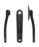 FSA Ebike Chainset CK-761 G2T ISIS Drive black anodized crankset with components for electric bikes.
