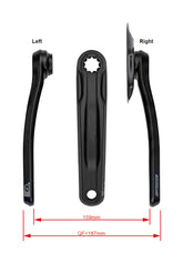 FSA Ebike Chainset CK-761 G2T Wider ISIS ##.#mm Black