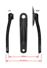 FSA Ebike Chainset CK-761 G2T Wider ISIS ##.#mm Black