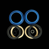 Enduro Bearings fork seals kit with dual-lip oil and wiper seals, designed for smooth performance on bicycle forks.