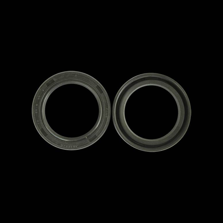 Enduro Bearings fork seal kit with durable dual-lip seals for Rockshox forks, shown in a close-up image.