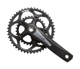 FSA Tempo Adventure 2x10 speed chainset with 46/30T chainrings and 165mm crank arms, bicycle component for mountain or road bikes