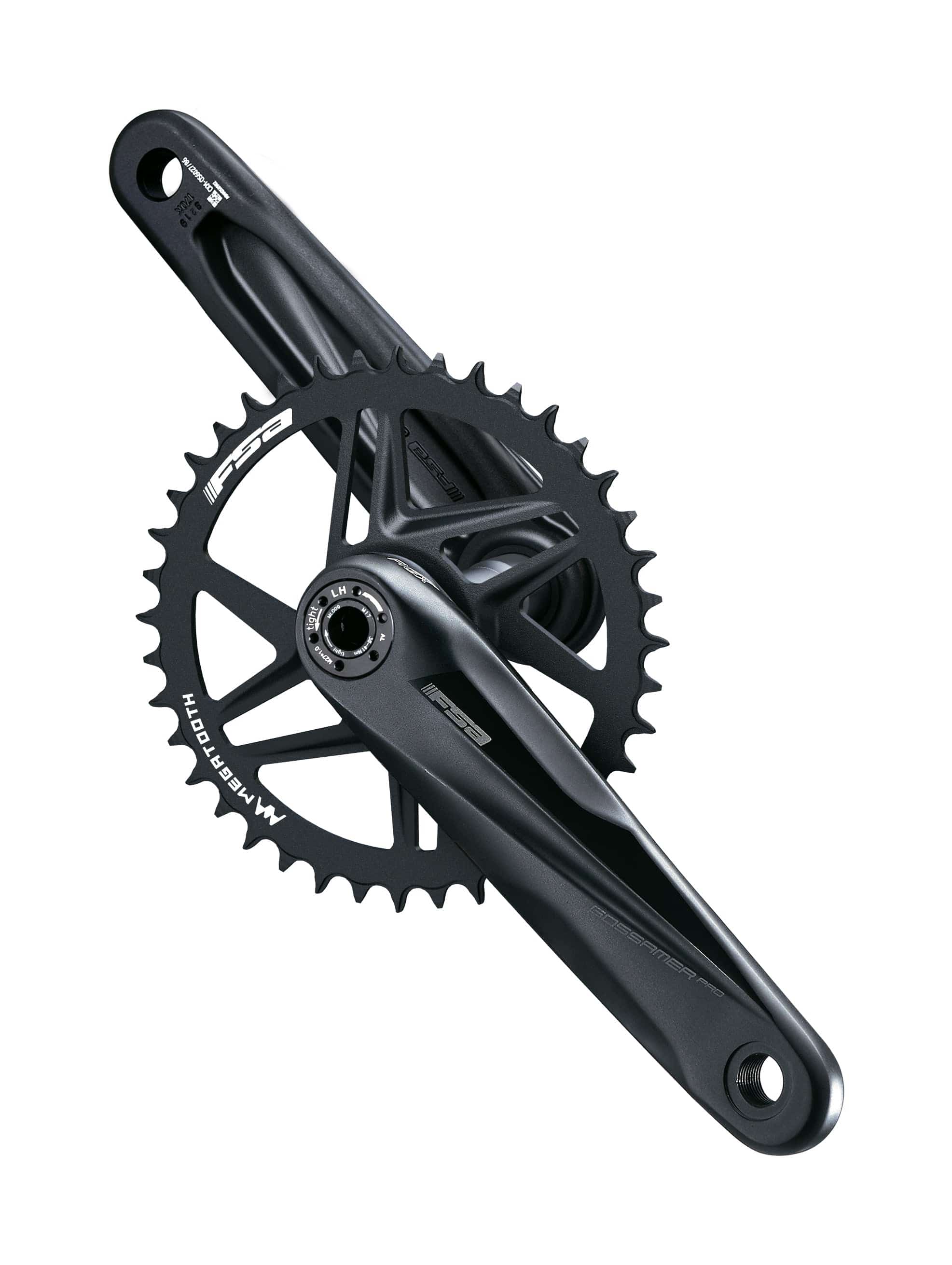 FSA Gossamer Pro AGX+ MegaExo 24mm crankset with 40T chainring and 170mm arm for SRAM 12-speed bikes, component image