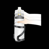 Topeak Ninja Master+ Cage SK+ side access bike water bottle cage with QuickClick mount on a bicycle frame.