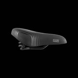 Selle Royal Roomy bike saddle with slow fit foam, designed for comfortable cycling, featuring a wide, ergonomic seat for added comfort.