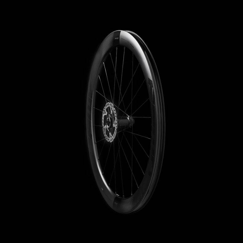 Fast Forward RYOT55 tubular 55mm disc brake wheelset with DT240 hubs, Shimano Centerlock, carbon black finish.