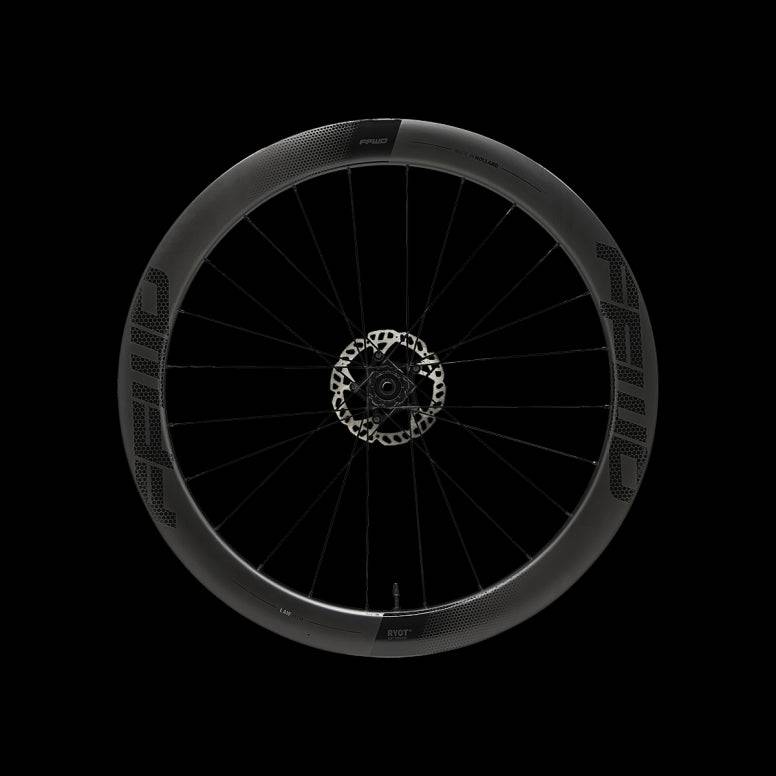 Fast Forward RYOT55 tubular 55mm disc brake wheelset with DT240 hubs, Shimano Centerlock, black carbon finish.