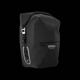 Brooks Scape waterproof pannier with Klick Fix attachment for bike racks, durable cycling accessory for carrying gear.