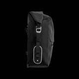 Brooks Scape waterproof pannier with Klick Fix attachment for bike racks, designed for durable bike storage accessories.