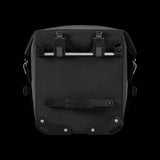 Brooks Scape waterproof bike pannier with Klick Fix attachment mounted on a bike rack, designed for cycling accessories.