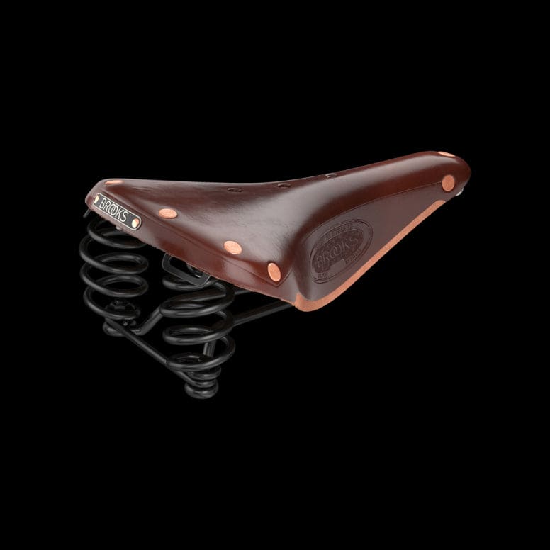 Brooks Flyer Special saddle for long-distance cycling, featuring durable support and comfortable design, shown in the image.