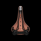 Brooks Flyer Special saddle for long-distance cycling, showing its durable support and comfortable design for bike riders.