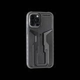 Topeak Ridecase phone mount for iPhone 12 Pro Max with QuickClick™ technology, secure bicycle accessories holder.