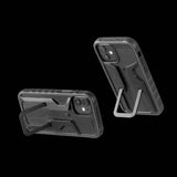 Topeak RideCase for iPhone 12 Mini bike phone mount with QuickClick system, showing secure attachment and sleek design.