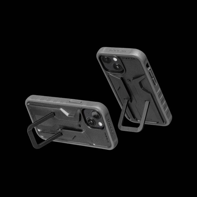 Topeak Ridecase for iPhone 13 Mini, a protective bike phone mount with adjustable viewing angle and durable accessories.