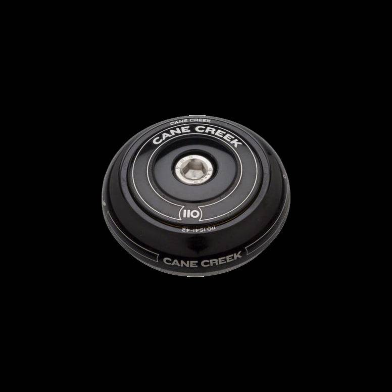 Cane Creek 110 IS42/28.6 black 9mm headset with split-lip seal bearings, component for bicycle steering systems.