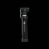 Crank Brothers Gem Short Hand Pump with dual Presta and Schrader valves, compact bike pump accessory for inflating tires.