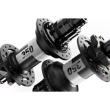Black DT Swiss 350 DEG Classic rear disc hub with 6 bolt, 148x12mm boost MICRO SPLINE, 32H bike component for wheel building.