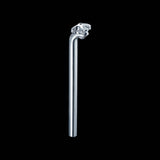 Silver System EX Alloy bike seatpost with single adjuster bolt, 400mm length, durable cycling component for bike upgrade.